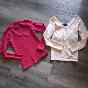 Women's Longsleeve Shirts Bundle X2 BeBe Nylon Spandex S/p